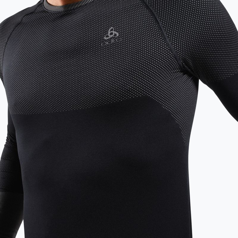 Pánske termo tričko longsleeve ODLO Fundamentals Performance Warm Bl Top Crew Neck black 4