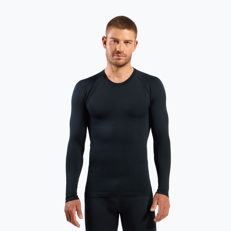 Pánska termo mikina ODLO Performance Warm Bl Top Crew Neck black