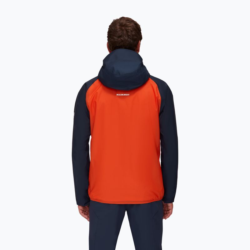 MAMMUT Kento Light HS pánska hardshellová bunda oranžová a tmavomodrá 3