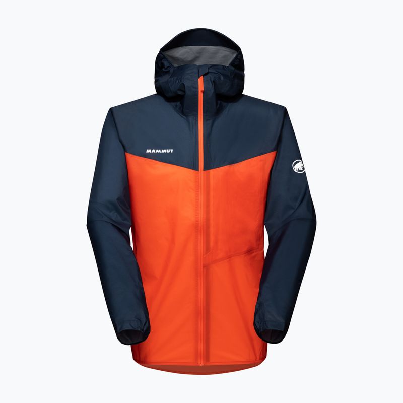 MAMMUT Kento Light HS pánska hardshellová bunda oranžová a tmavomodrá 4