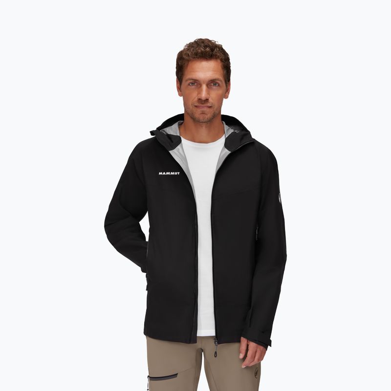 Pánska bunda do dažďa Mammut Convey Tour HS Hooded čierna 11-27841