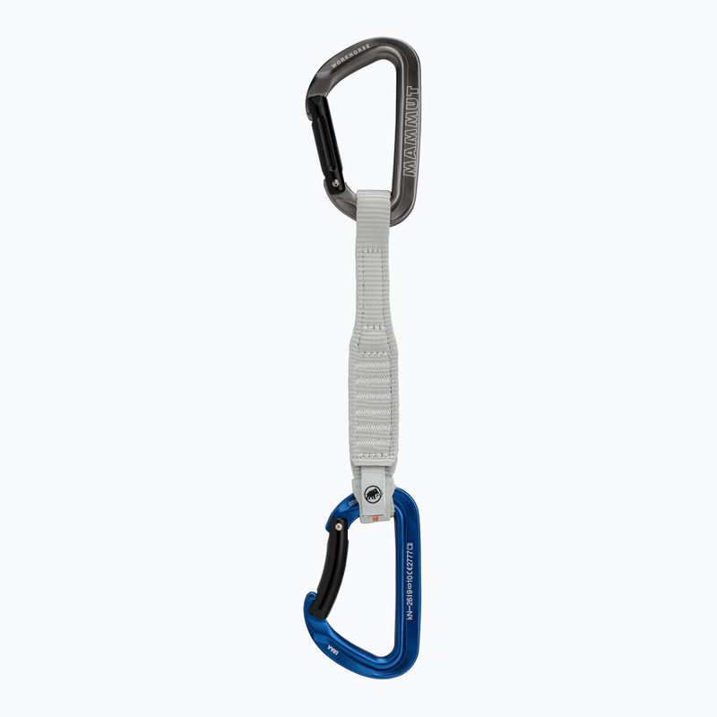 Mammut Workhorse Keylock Quickdraw 17 cm sivý/modrý lezecký expres