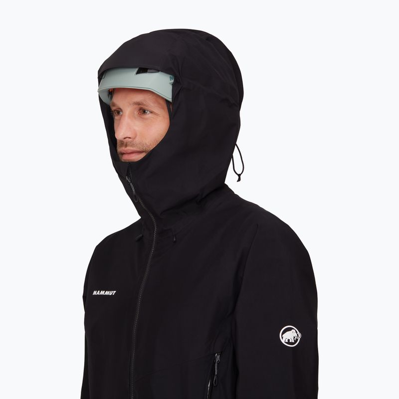 Pánska bunda do dažďa Mammut Crater IV HS Hooded black 4