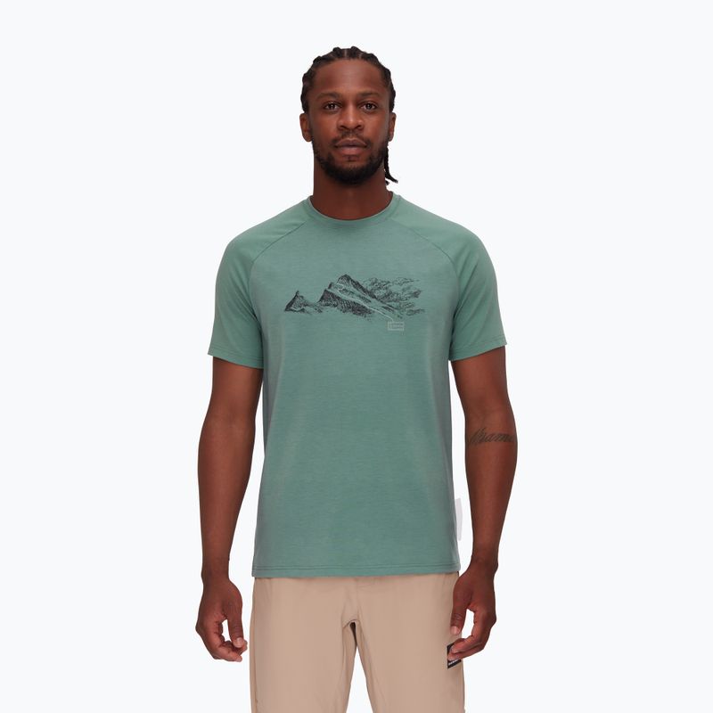 Pánske trekingové tričko Mammut Mountain Finsteraarhorn dark jade