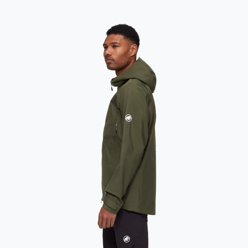 Pánska bunda do dažďa Mammut Crater IV HS Hooded dark marsh 2