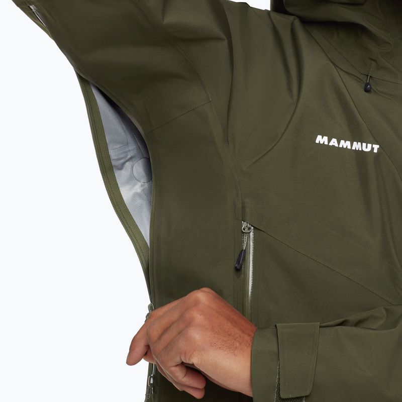 Pánska bunda do dažďa Mammut Crater IV HS Hooded dark marsh 4