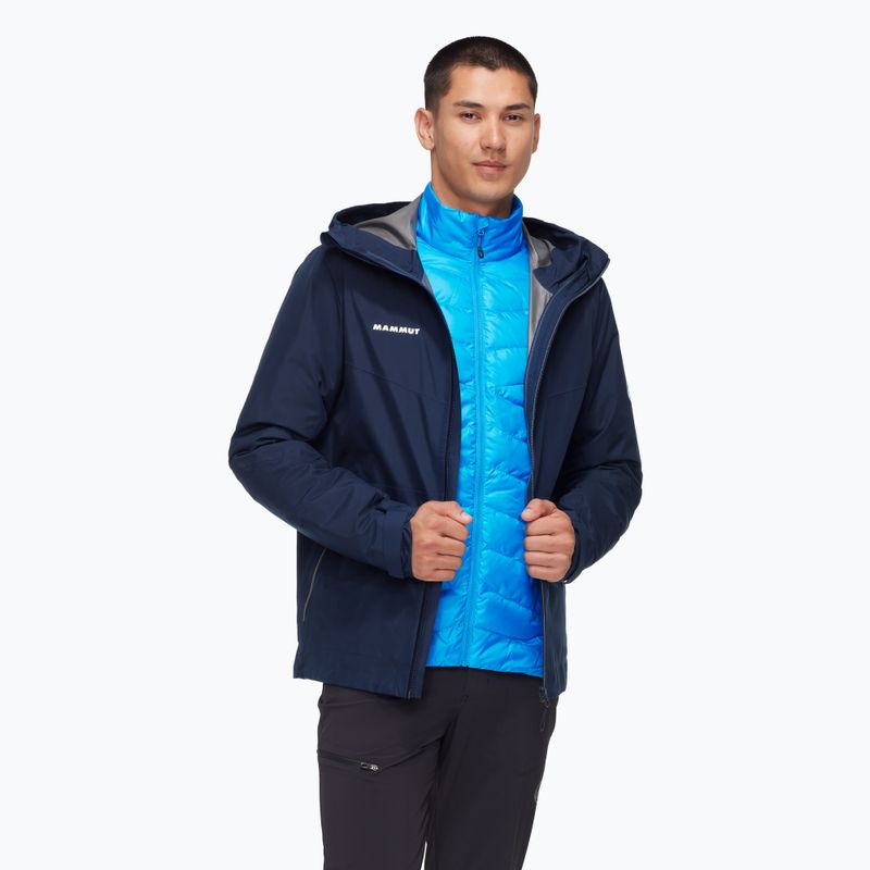 Pánska bunda 3 v 1 Mammut Convey 3 in 1 HS Hooded marine/ glacier blue