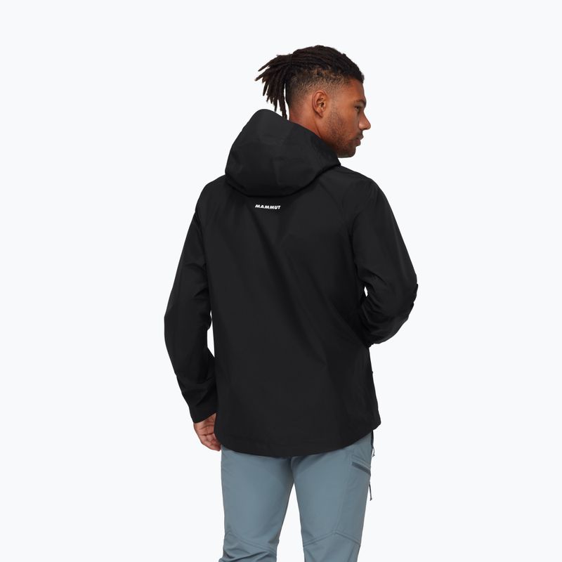 Pánska nepremokavá bunda Mammut Crater Light HS Hooded Jacket Men black 2