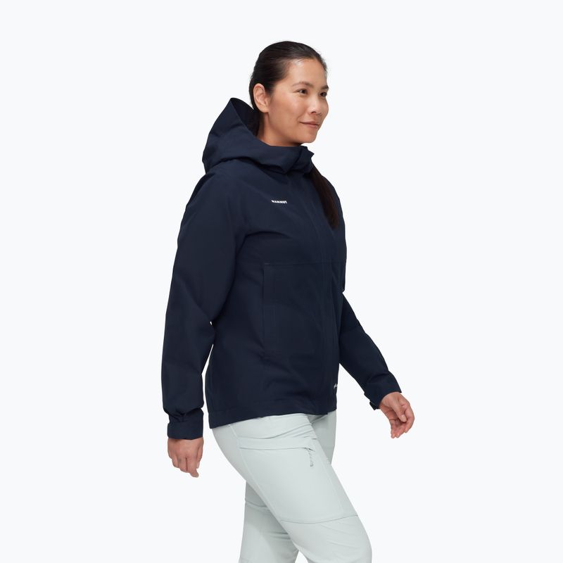 Mammut Treeline Light HS Dámska bunda do dažďa s kapucňou Marine 3