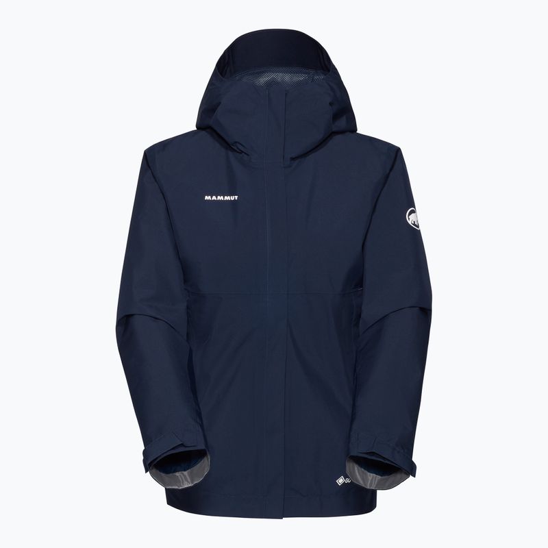Mammut Treeline Light HS Dámska bunda do dažďa s kapucňou Marine