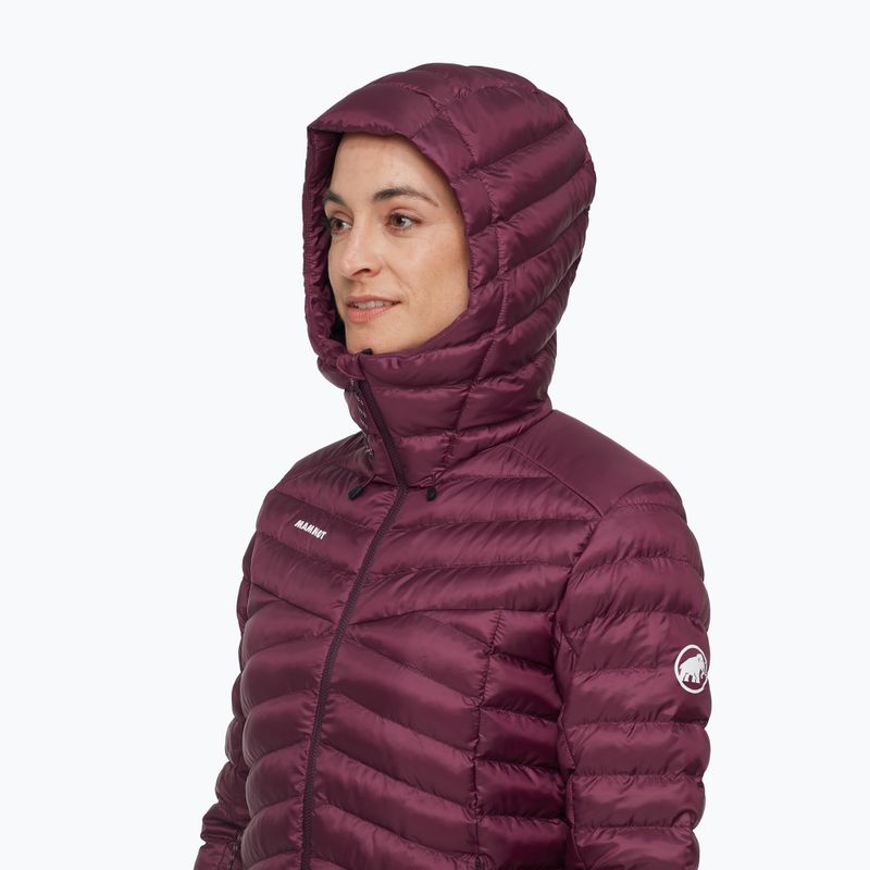 Dámska zateplená bunda Mammut Albula IN Hooded wine/black 4