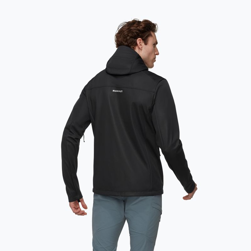 Pánska softshellová bunda Mammut Ultimate VIII Softshell Hooded black 2