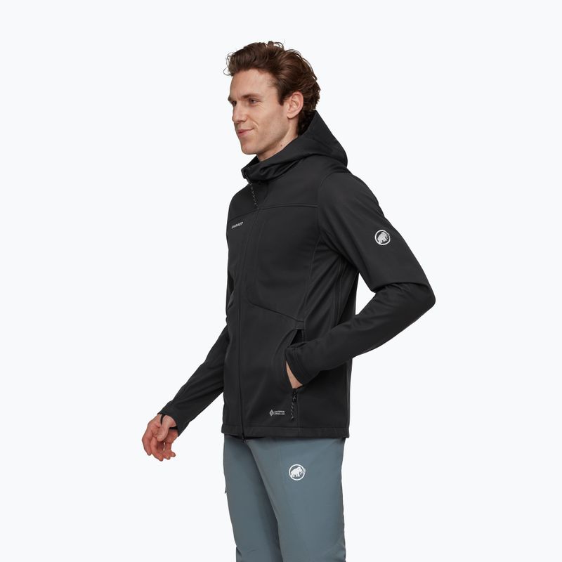 Pánska softshellová bunda Mammut Ultimate VIII Softshell Hooded black 3