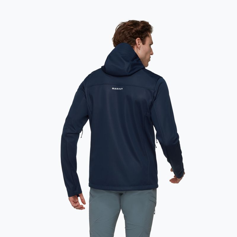 Pánska softshellová bunda Mammut Ultimate VIII Softshell Hooded navy 2