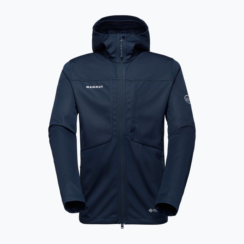 Pánska softshellová bunda Mammut Ultimate VIII Softshell Hooded navy 4