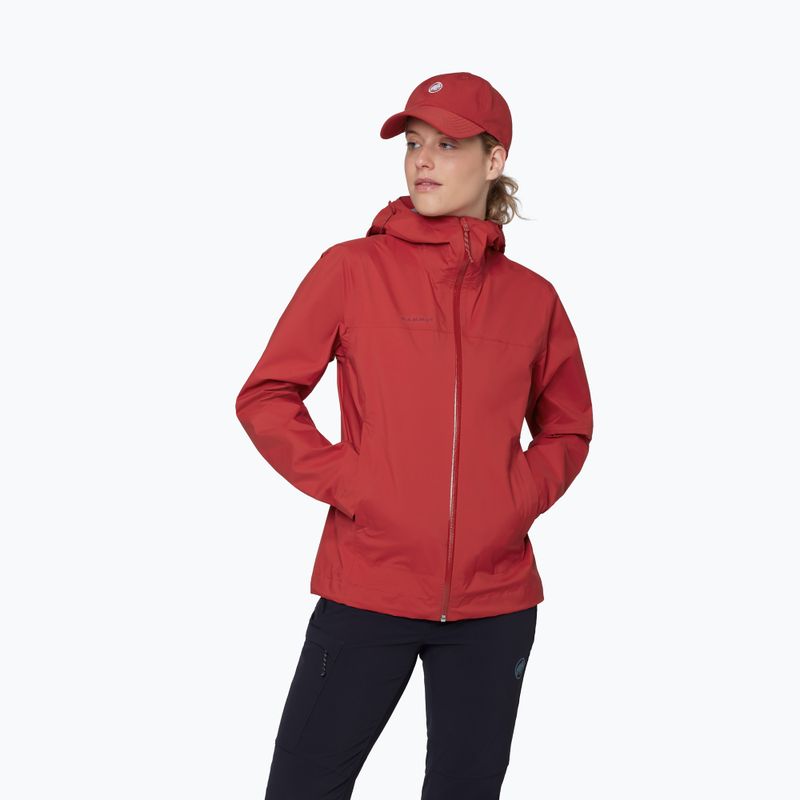 Dámska vetrovka Mammut Ducan HS Hooded dark mammut red