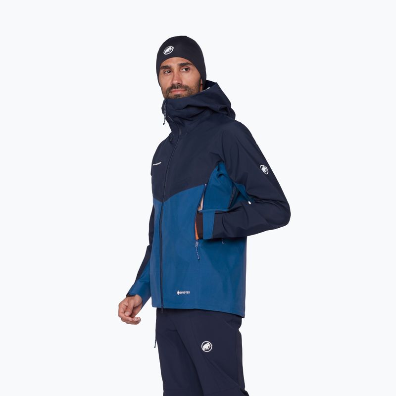 Pánska nepremokavá bunda Mammut Crater IV HS Hooded sweatshirt/marine 4