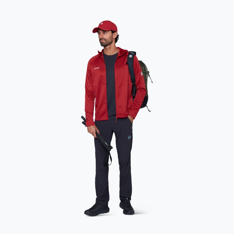 Pánska trekingová mikina Mammut Crag ML Hooded dark mammut red 2