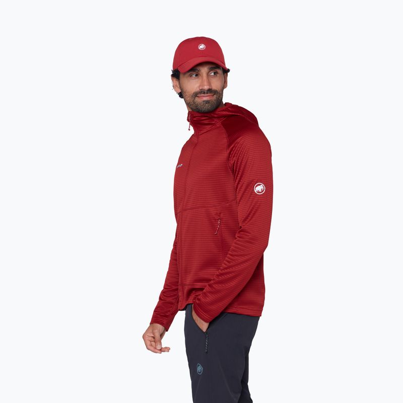 Pánska trekingová mikina Mammut Crag ML Hooded dark mammut red 4
