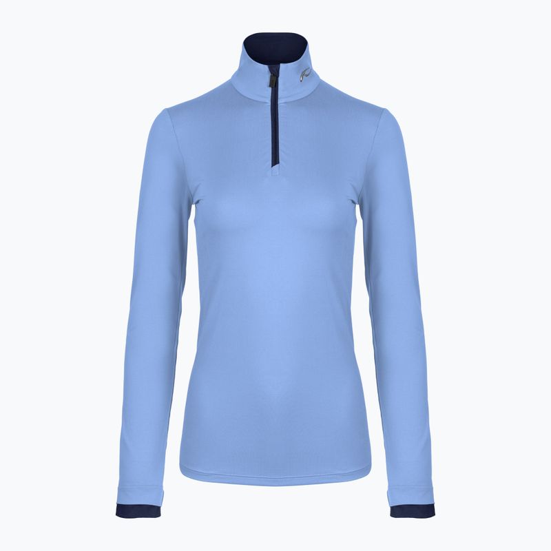 Dámska lyžiarska mikina KJUS Feel Midlayer Half Zip blue opal