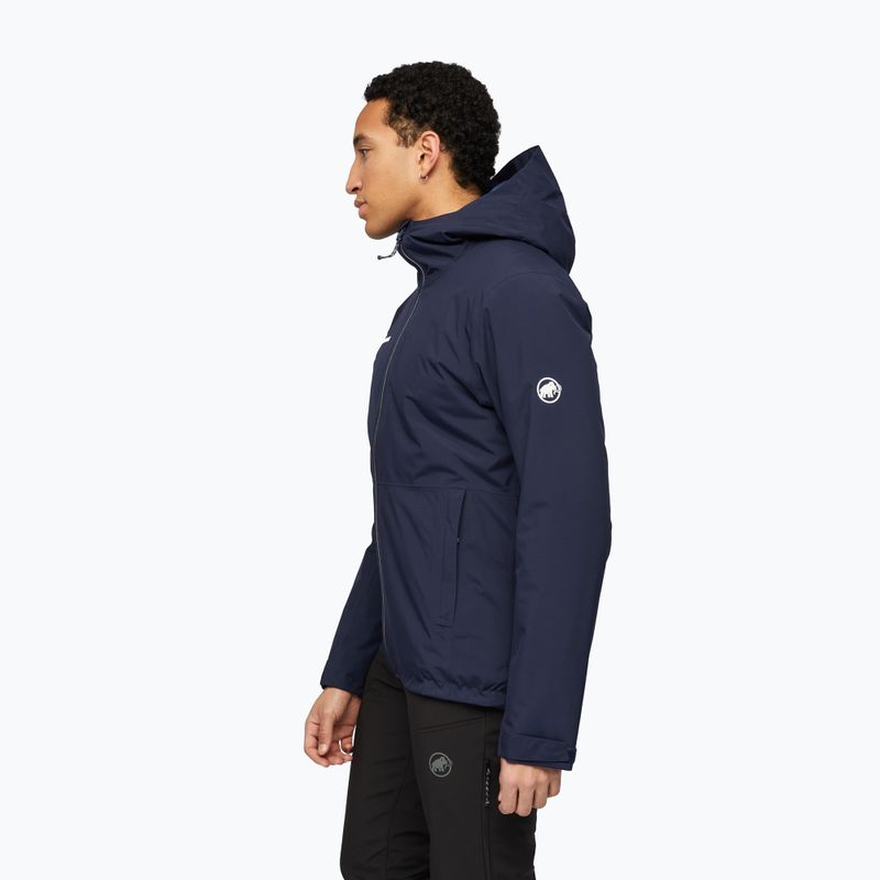 Pánska nepremokavá bunda Mammut Linard HS Thermo Hooded Jacket Men marine 3