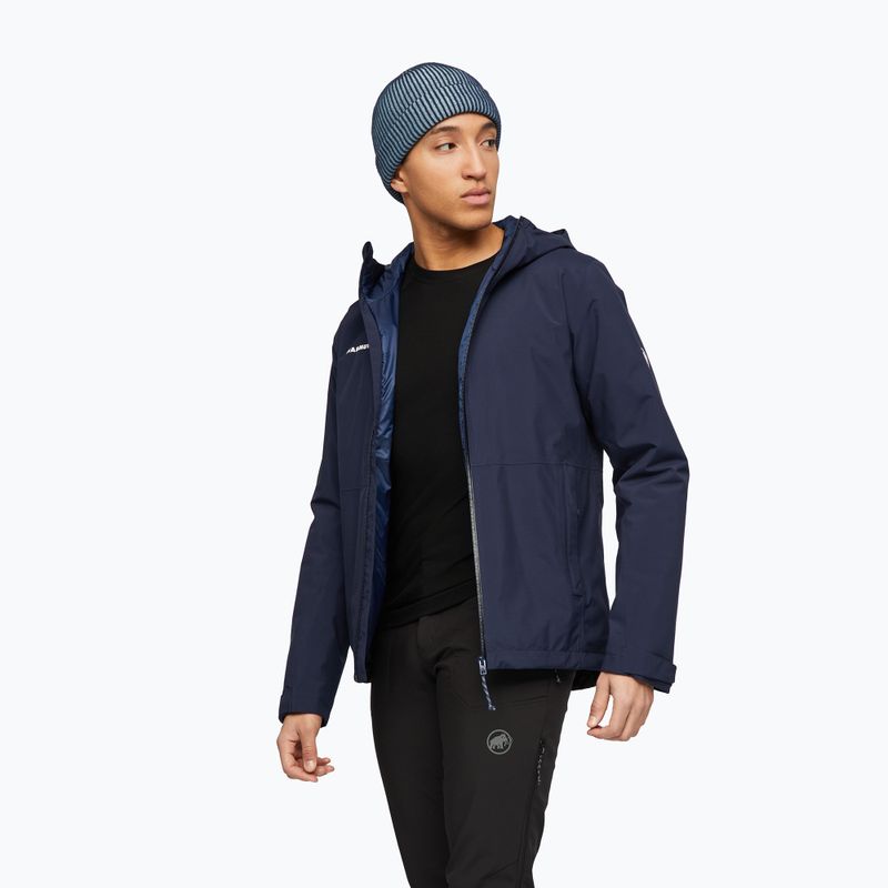 Pánska nepremokavá bunda Mammut Linard HS Thermo Hooded Jacket Men marine 4