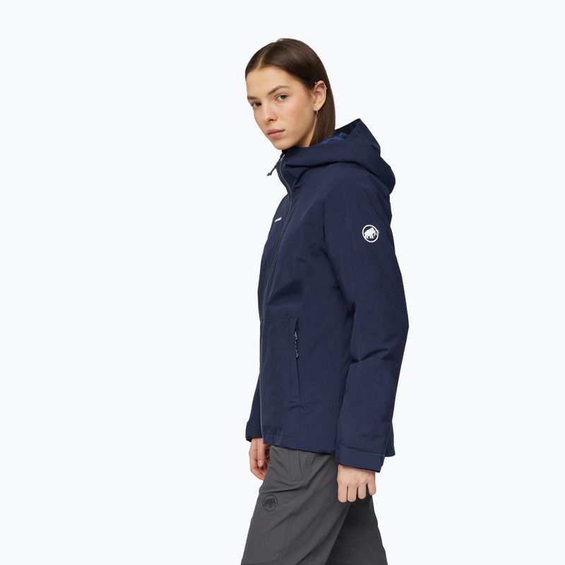Dámska nepremokavá bunda Mammut Linard HS Thermo Hooded Jacket Women marine 3