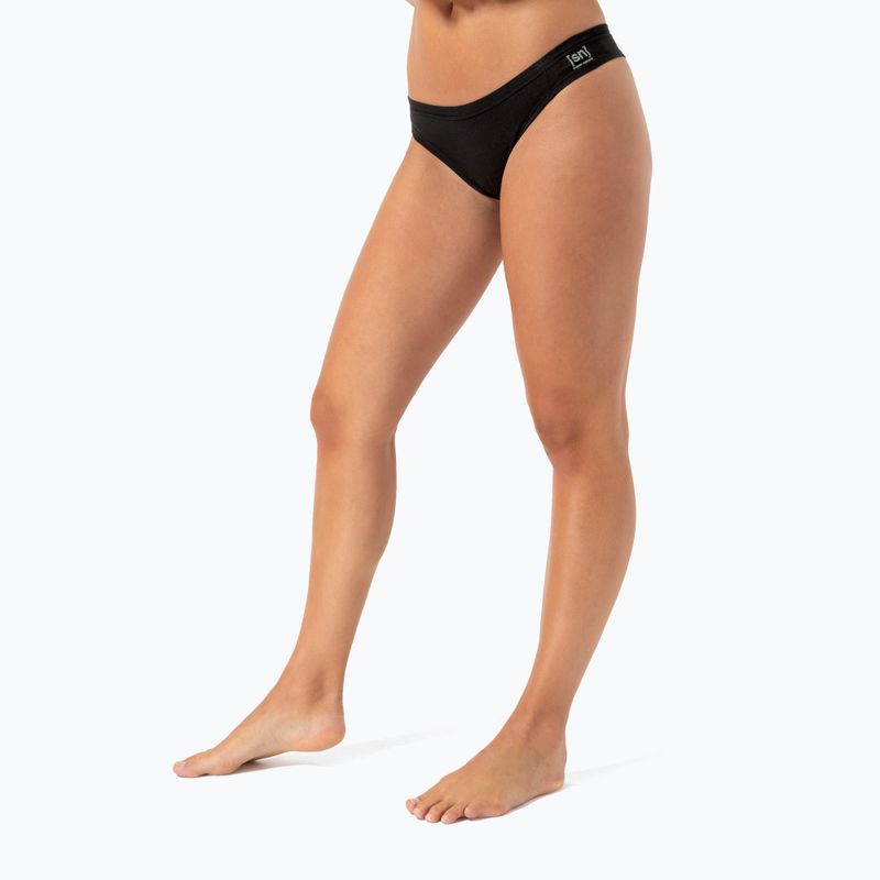 Dámske termoaktívne nohavičky super.natural Tundra 175 Thong jet black 3