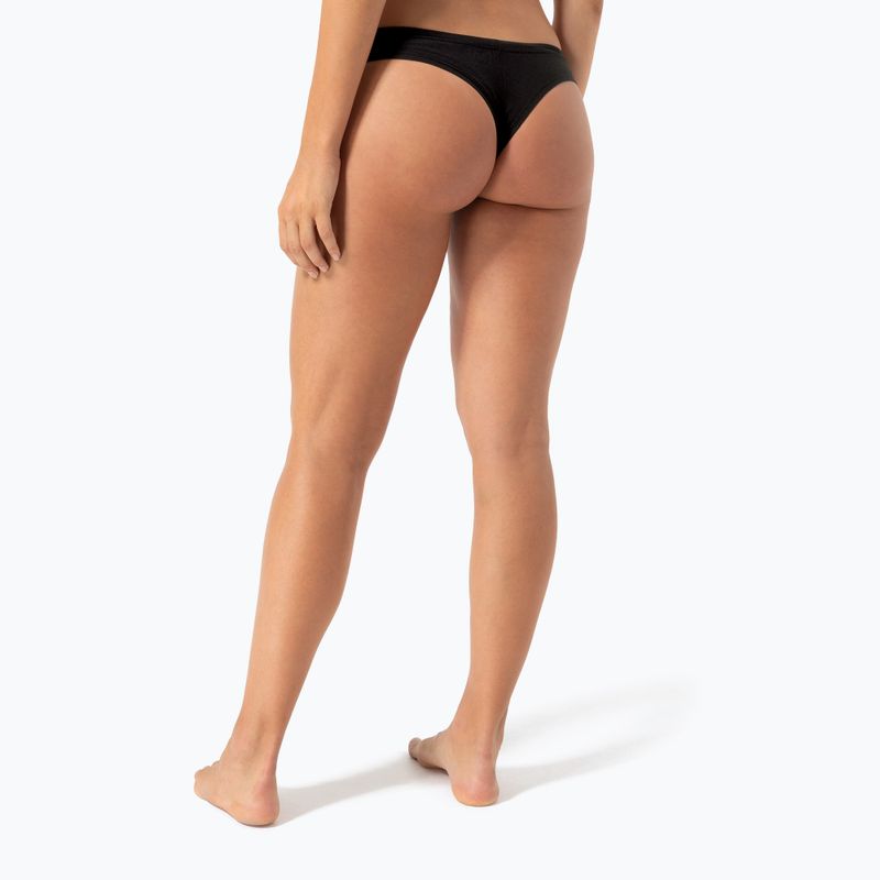 Dámske termoaktívne nohavičky super.natural Tundra 175 Thong jet black 5