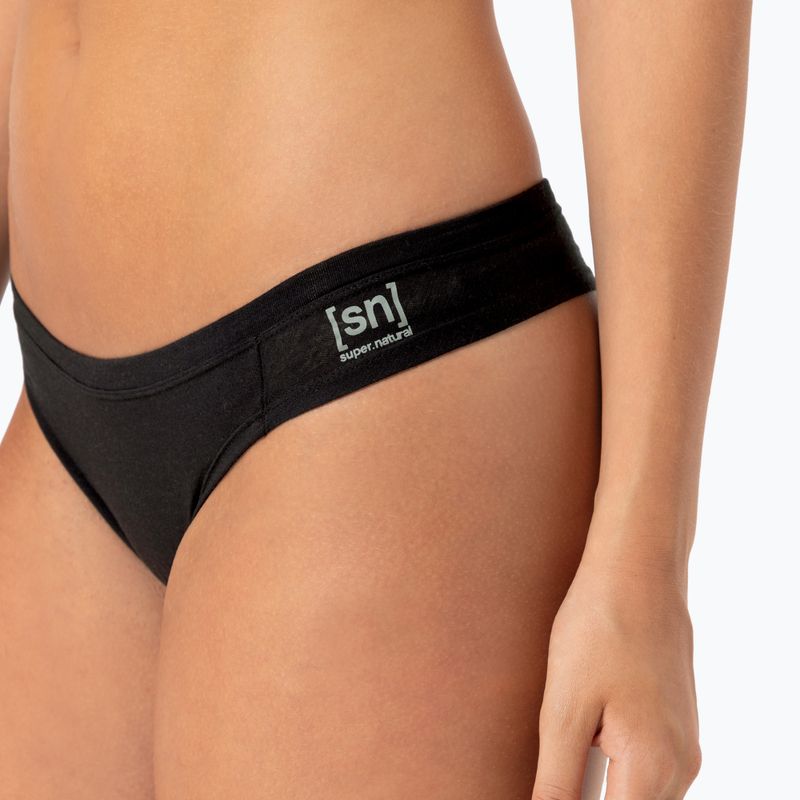 Dámske termoaktívne nohavičky super.natural Tundra 175 Thong jet black 6