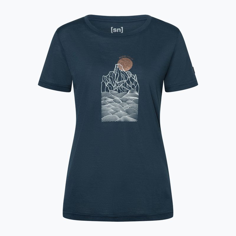 Dámske tričko super.natural Preikestolen Cliffs Tee blueberry/feather grey/copper 3