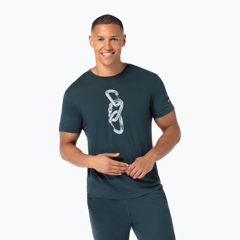 Pánske tričko super.natural Carabineri Tee blueberry/vapor grey