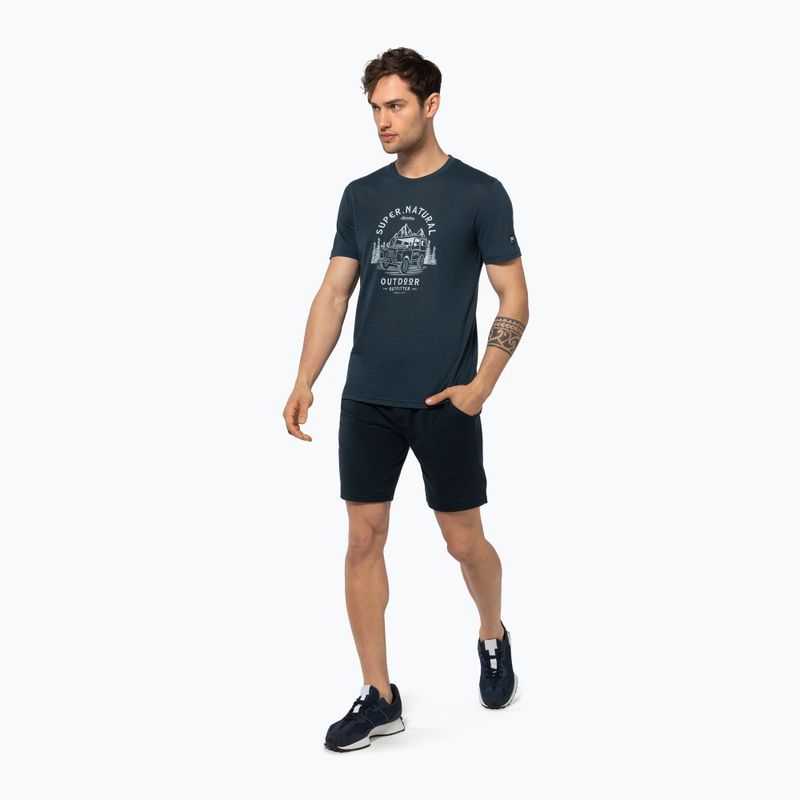 Pánske tričko super.natural Landi Tee blueberry/vapor grey 2