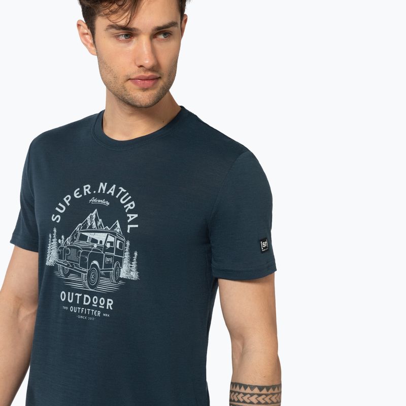 Pánske tričko super.natural Landi Tee blueberry/vapor grey 3
