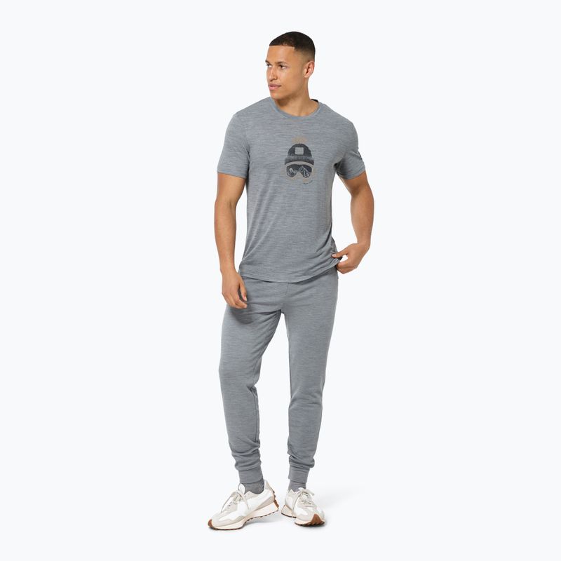 Pánske tričko super.natural Gogeanie Tee cashmere grey mel/dark shadow mel/vintage khaki mel 2