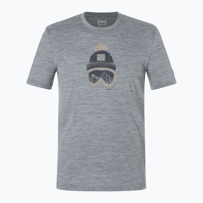 Pánske tričko super.natural Gogeanie Tee cashmere grey mel/dark shadow mel/vintage khaki mel 4