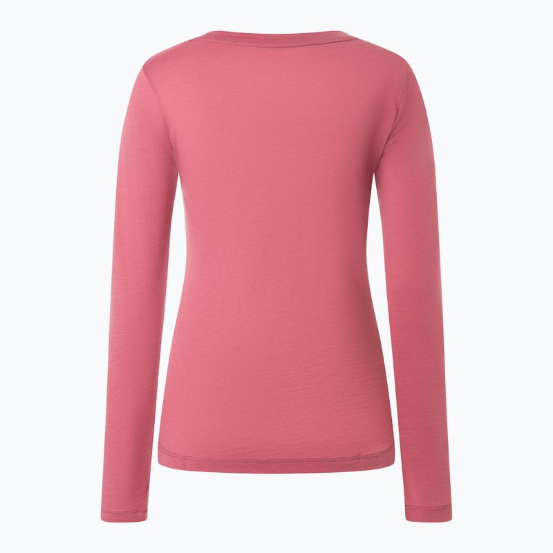 Dámske tričko longsleeve super.natural Little Heartwood mauve wood/white stone 5