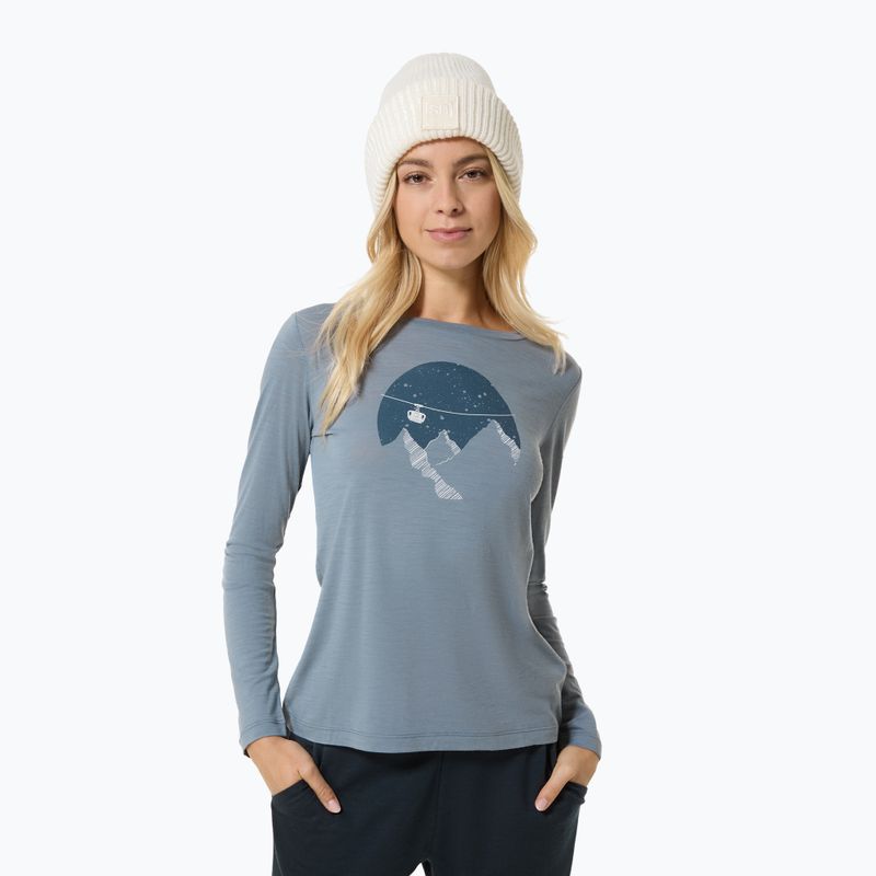 Dámske tričko longsleeve Super.Natural Gondola flint stone/various