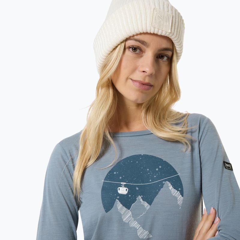 Dámske tričko longsleeve Super.Natural Gondola flint stone/various 3
