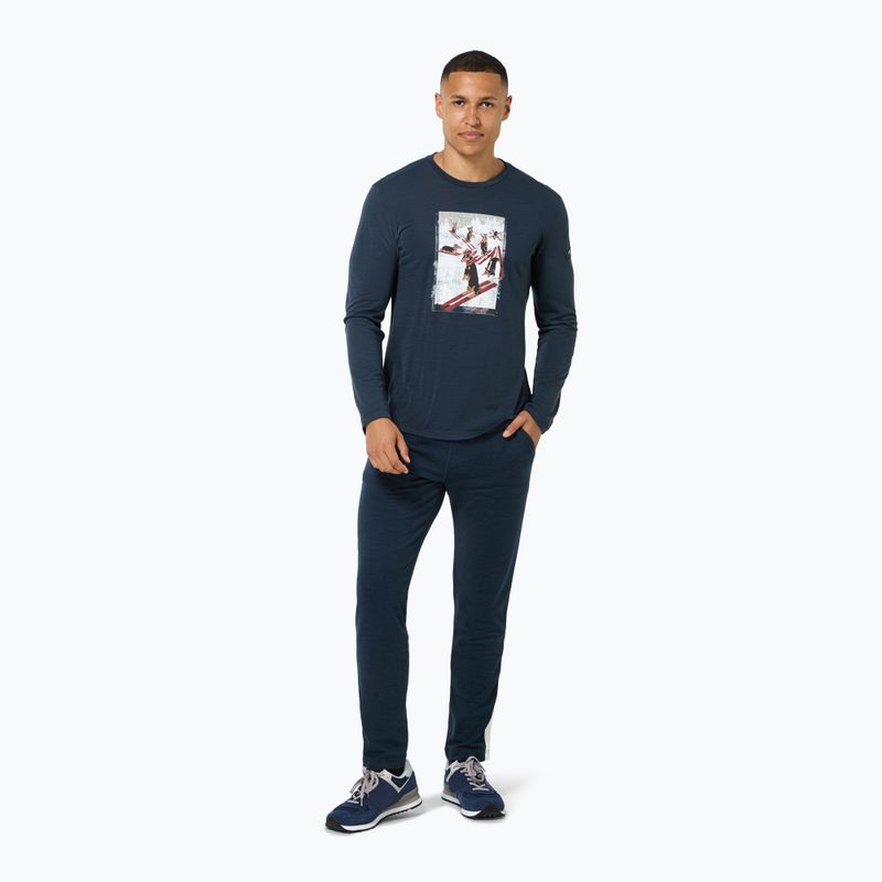 Pánske tričko longsleeve super.natural Dachshund Party blueberry/various 2