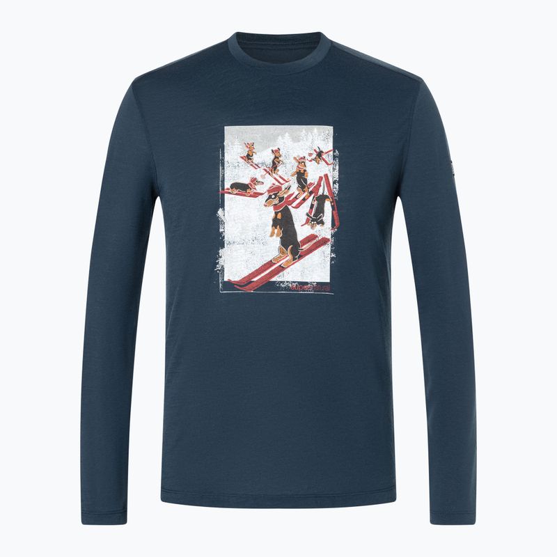 Pánske tričko longsleeve super.natural Dachshund Party blueberry/various 5