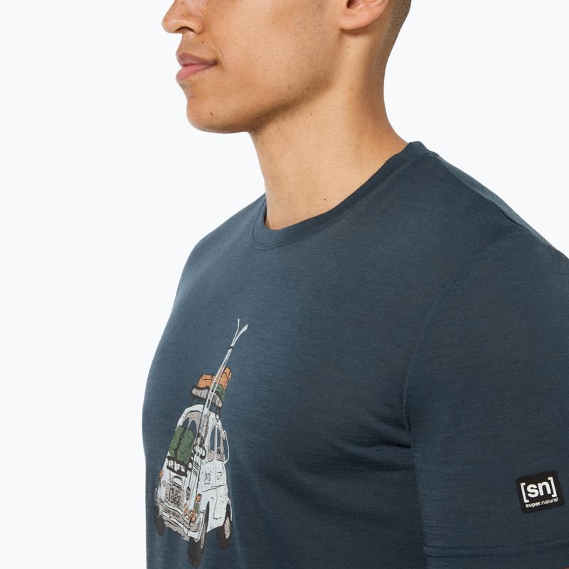 Pánske tričko super.natural Carski Tee blueberry/various 4
