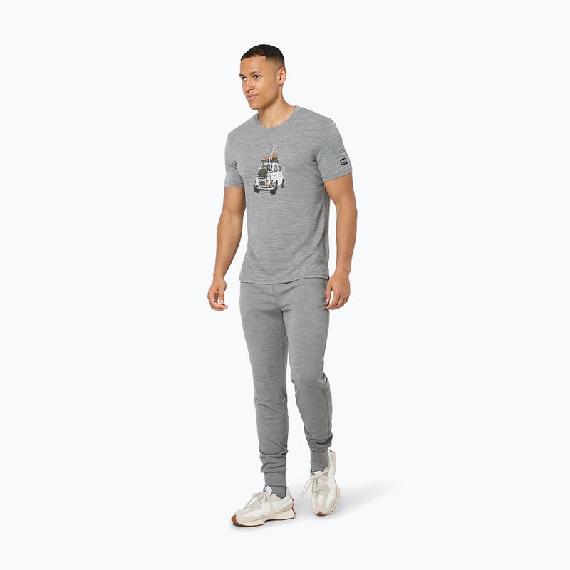 Pánske tričko super.natural Carski cashmere grey melange/various 2