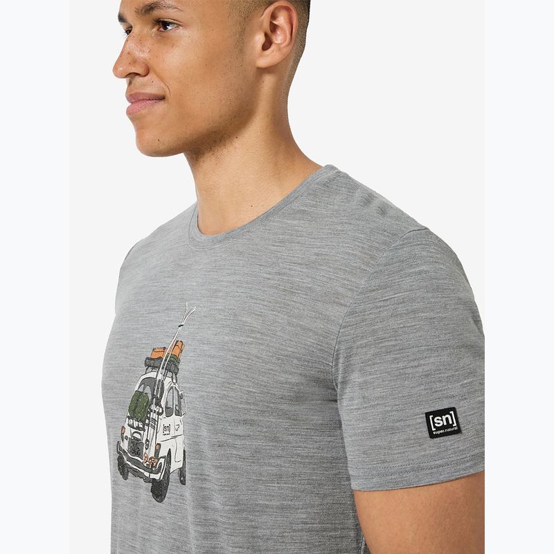 Pánske tričko super.natural Carski cashmere grey melange/various 4