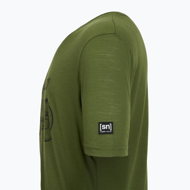 Pánske tričko super.natural Bicycle Nomad Tee chive/jet black 4