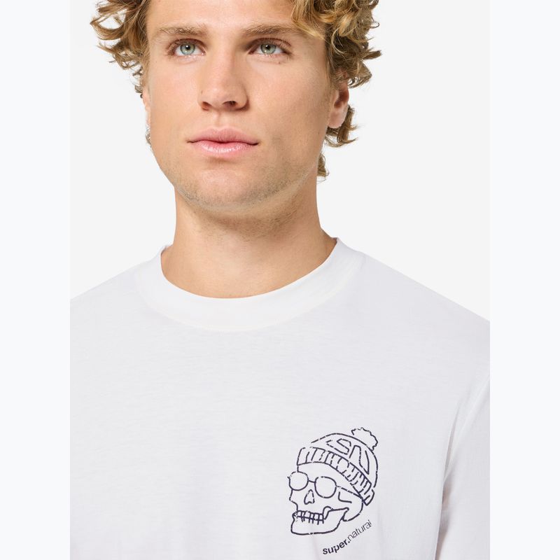 Pánske tričko longsleeve super.natural Frosty Bio white/blueberry 3