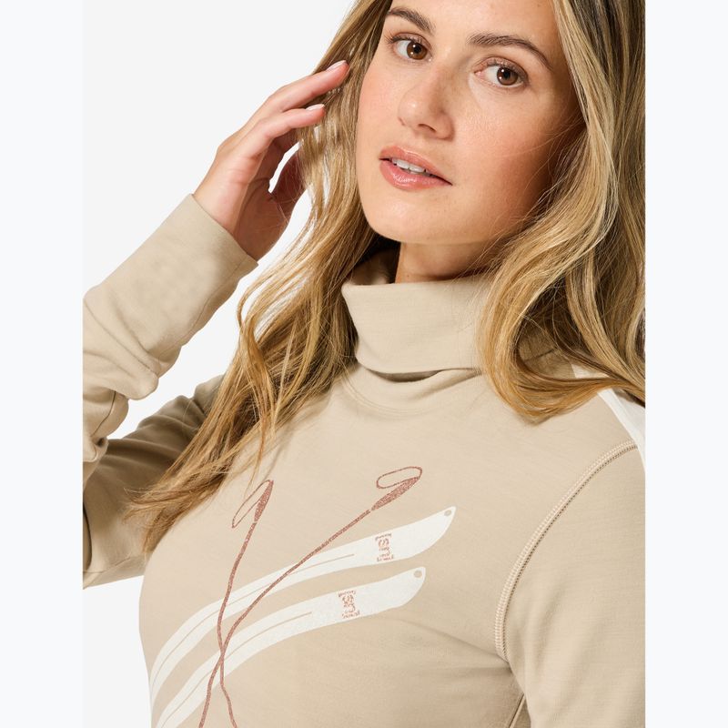 Dámsky sveter Super.Natural KryTeeede Ski Roll Neck pepper/white/mountain trail gl/white 3