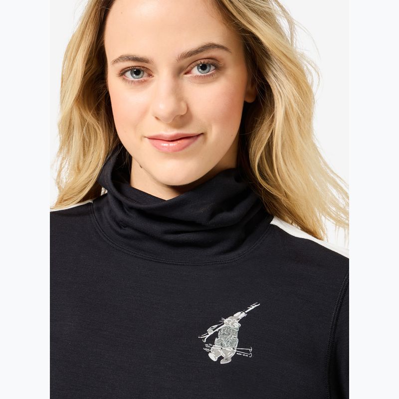 Dámsky sveter super.natural Bunny Roll Neck jet black/f.white/various/eucalyptus gl 3