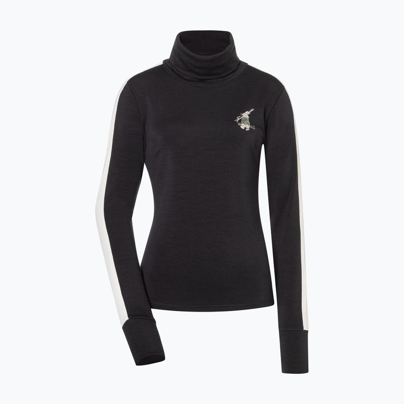 Dámsky sveter super.natural Bunny Roll Neck jet black/f.white/various/eucalyptus gl 4