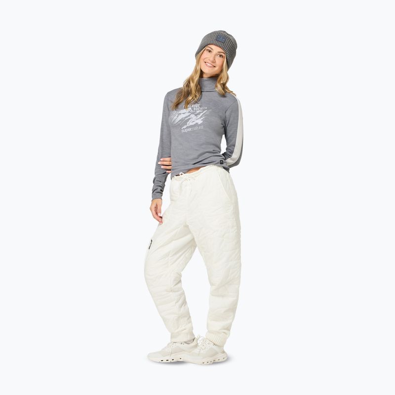 Dámsky sveter Super.Natural Freeride Roll Neck cashmere grey melange / f. white / f. white 2